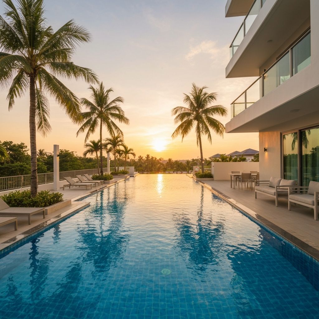 Modernus apartamentai Tailande su vaizdu į baseiną